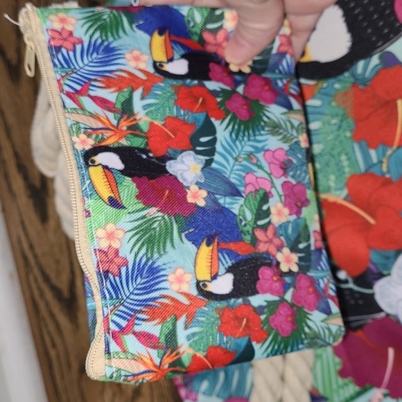 Large canvas tropical print tote bag NWT - Picture 8 of 8